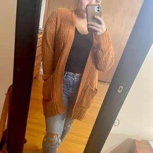 American Eagle Outfitters Rust Cardigan